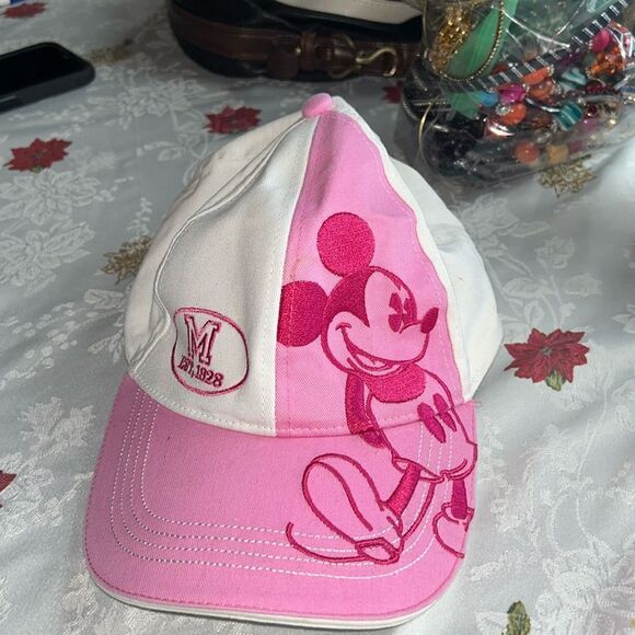 Disney Accessories - Pink/white Disney, Mickey baseball hat